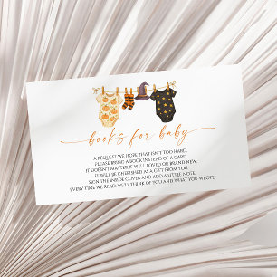 A Little Boo Halloween Baby Shower Books For Baby Enclosure Card