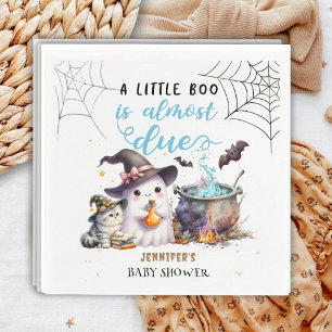 A Little Boo! Halloween Baby Shower Cute Boy Paper Napkin