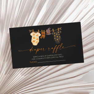 A Little Boo Halloween Baby Shower Diaper Raffle Enclosure Card