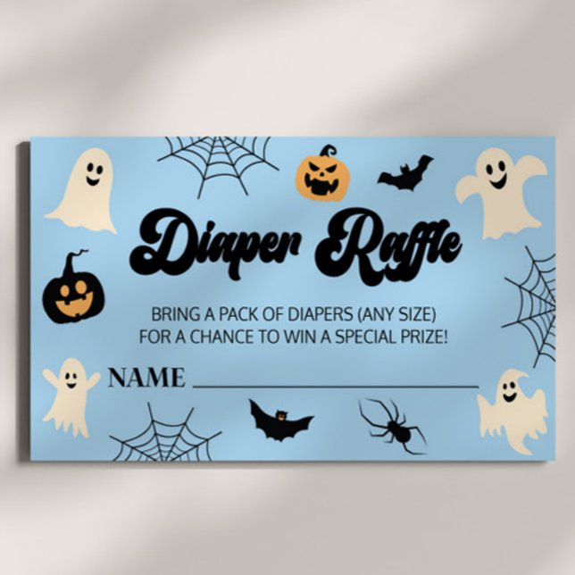 A Little Boo Halloween Baby Shower Diaper Raffle Enclosure Card (Creator Uploaded)