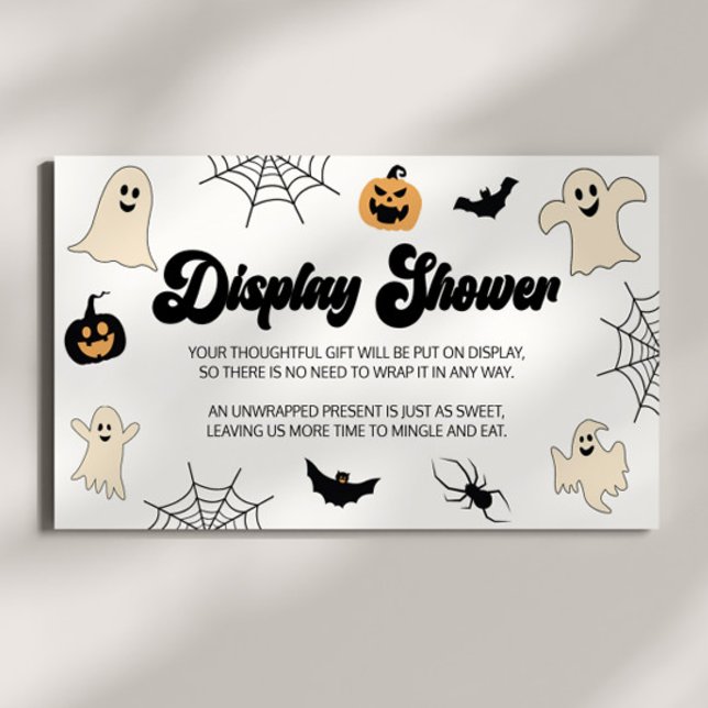 A Little Boo Halloween Baby Shower Display Shower Enclosure Card (Creator Uploaded)