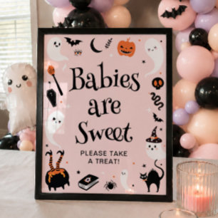 A Little Boo Halloween Baby Shower Girl Favour Poster