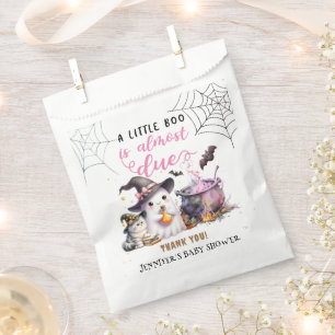A Little Boo! Halloween Baby Shower Girl Pink Favour Bags