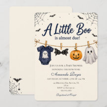 A Little Boo Halloween Baby Shower Invitation