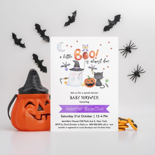 A Little Boo Halloween Baby Shower Invitation (Creator Uploaded)