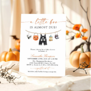 A Little Boo Halloween Baby Shower Invitation