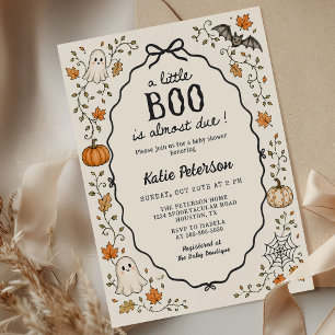 A Little Boo Halloween Baby Shower Invitation