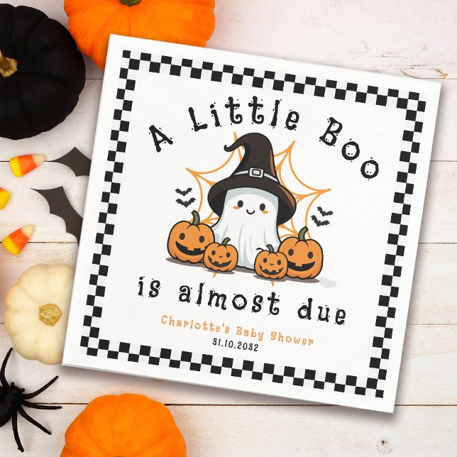 A Little Boo Halloween Baby Shower Napkin (Creator Uploaded)