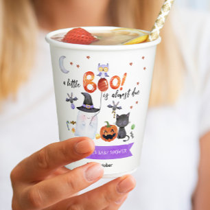 A Little Boo Halloween Baby Shower Paper Cups