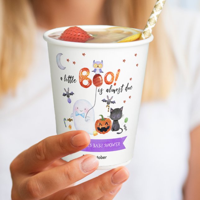 A Little Boo Halloween Baby Shower Paper Cups (Creator Uploaded)