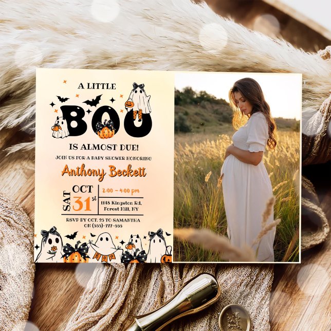 A Little Boo Halloween Baby Shower Party  Invitation (Creator Uploaded)