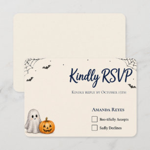 A Little Boo Halloween Baby Shower RSVP Card