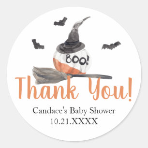 "A Little Boo" Halloween Baby Shower Sticker