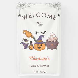 A Little Boo Halloween Baby Shower Welcome  Banner