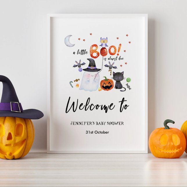 A Little Boo Halloween Baby Shower Welcome Sign (Creator Uploaded)