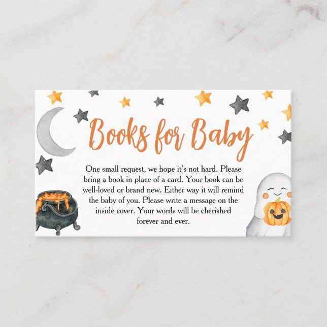 A Little Boo Halloween Books for Baby Insert (Front)