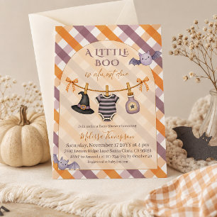A Little Boo Halloween Clothesline Baby Shower Invitation