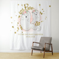 A Little Boo Halloween Girl Baby Shower Backdrop