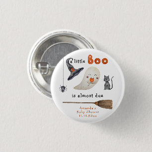 A little Boo is almost due Baby shower 3 Cm Round Badge