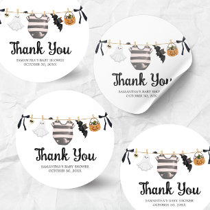 A Little Boo Is almost Due Baby Shower Classic Round Sticker