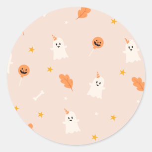 A little boo is almost due baby shower  classic round sticker