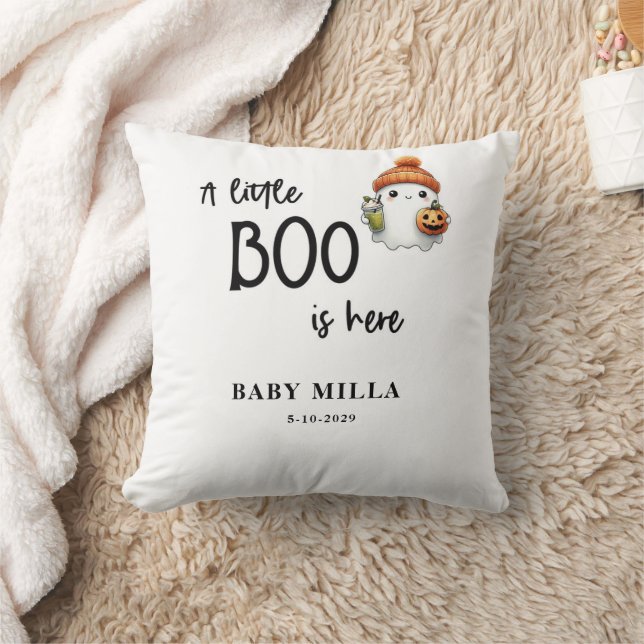 A little Boo is almost Due Baby Shower Cushion (Blanket)