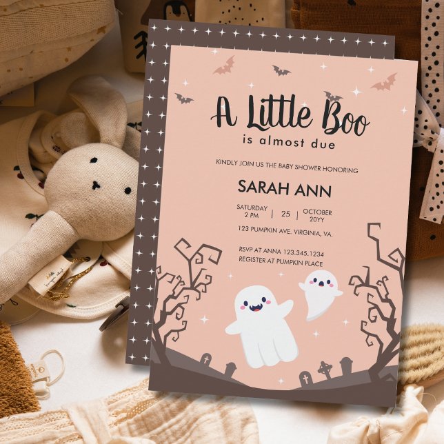  A Little Boo Is Almost Due Baby Shower Ghost Invitation (A Little Boo Is Almost Due Baby Shower Ghost Invitation)