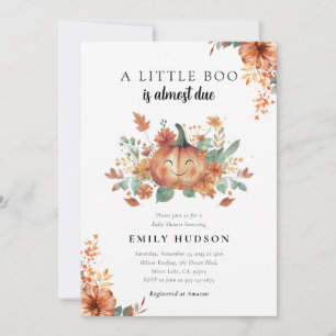 A Little Boo is Almost Due Baby Shower Invitation