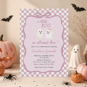 A Little Boo Is Almost Due Baby Shower Invitation