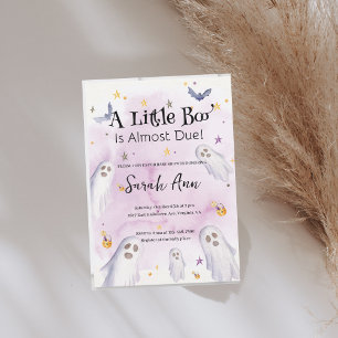 A Little Boo Is Almost Due Baby Shower Invitation