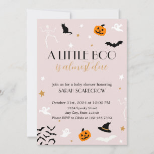 A Little Boo is almost due Baby Shower Invitation