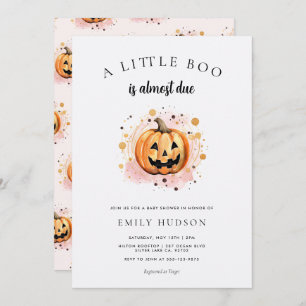A Little Boo is Almost Due Baby Shower Invitation