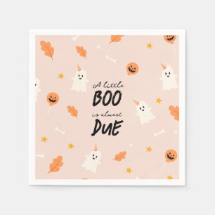 A little boo is almost due baby shower napkin