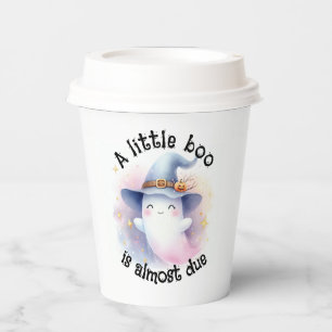A Little Boo is almost due Baby Shower Paper Cups