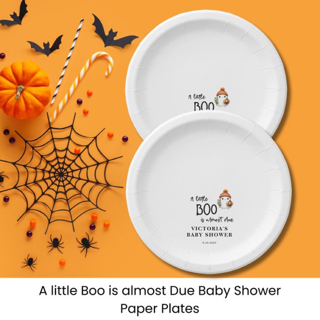 A little Boo is almost Due Baby Shower Paper Plate (Creator Uploaded)