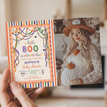 A Little Boo Is Almost Due Colourful Baby Shower