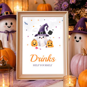 A Little Boo Is Almost Due Drinks Table Sign