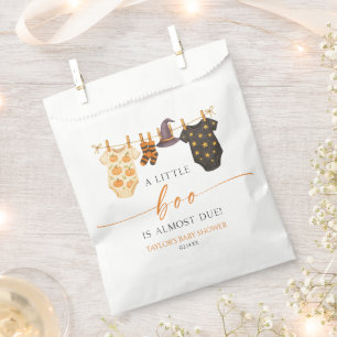 A Little Boo Is Almost Due! Halloween Baby Shower Favour Bags