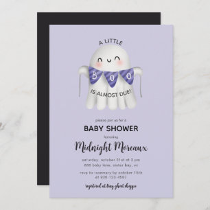 A Little Boo Is Almost Due Halloween Baby Shower I Invitation