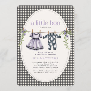 A Little Boo is almost due halloween baby shower Invitation