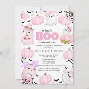 A Little Boo is Almost Due! Halloween Baby Shower Invitation