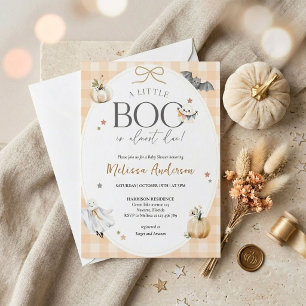A Little Boo is Almost Due Halloween Baby Shower  Invitation