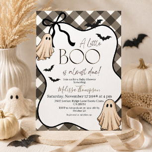 A Little Boo Is Almost Due Halloween Baby Shower Invitation