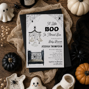 A Little Boo Is Almost Due Halloween Baby Shower Invitation