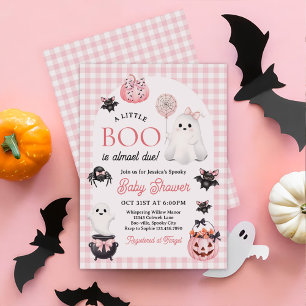 A Little Boo is Almost Due Halloween Baby Shower Invitation