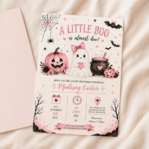 A Little Boo Is Almost Due Halloween Baby Shower Invitation