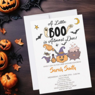 A Little Boo is Almost Due Halloween Baby Shower Invitation