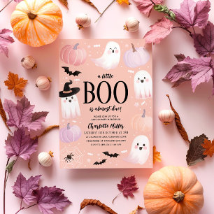 A Little Boo is Almost Due Halloween Baby Shower Invitation