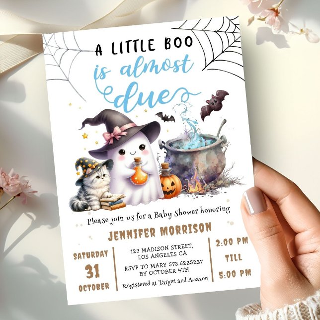 A Little Boo is almost DUE! Halloween Baby Shower  Invitation (Creator Uploaded)