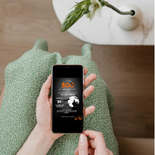 A little Boo is Almost Due Halloween Baby Shower Invitation